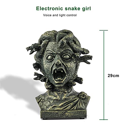 12 inch Electronic Animated Medusa Bust Halloween Decoration I71739