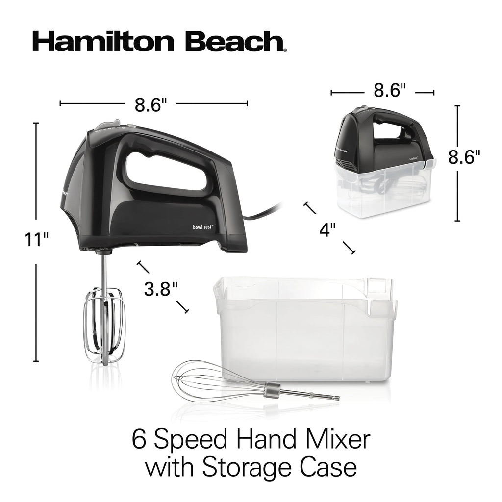 6 Speed Hand Mixer with Storage Case V3771