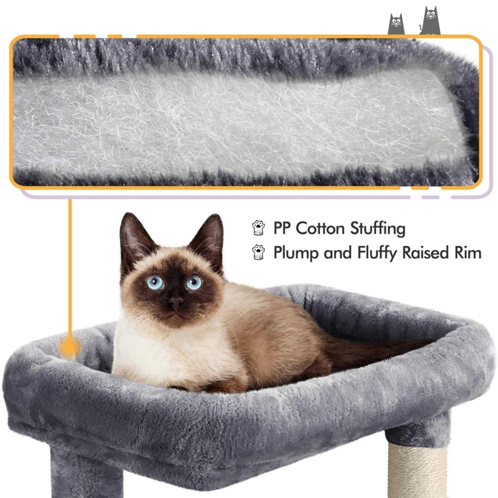 Gray Cat Tree with Two Condos G73432