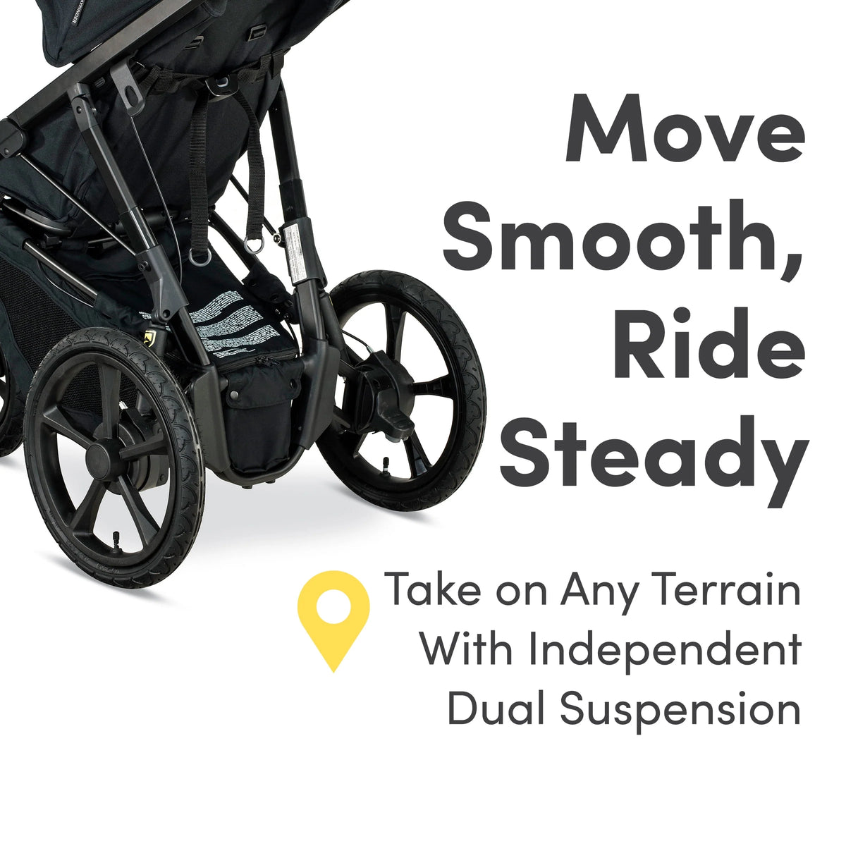 Jogging Stroller with Dual Suspension and Air-Filled Tires I9222