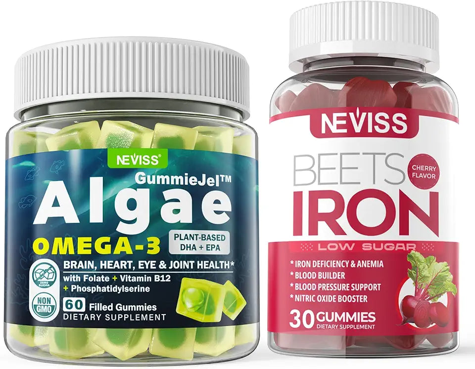 Vegan Omega 3 Gummies 1000mg Iron Supplement 12.5mg U2665