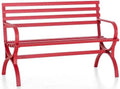 Outdoor Garden Patio Bench with Backrest and Armrest Black S49273