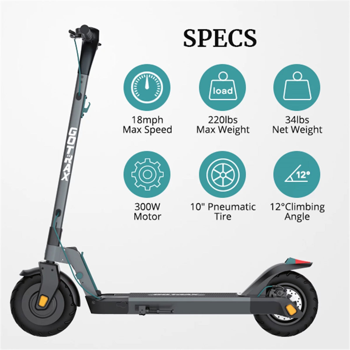 300W 10 Tires Foldable Electric Scooter D888269