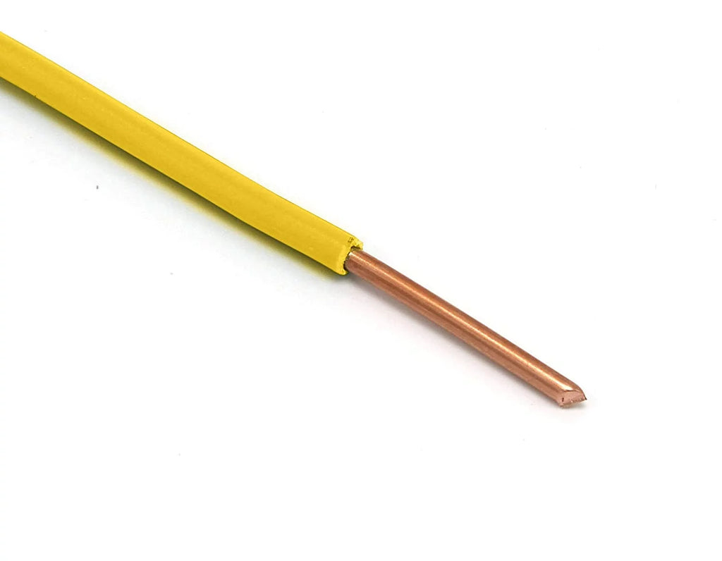 75 Feet Insulated Solid Copper THHN THWN Wire 12 AWG Yellow U14522
