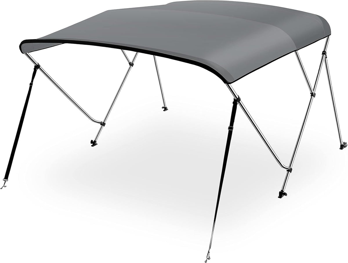 Waterproof 54-60 W 3 Bow Boat Bimini Top Canvas Sun Shade with Storage Boot M852