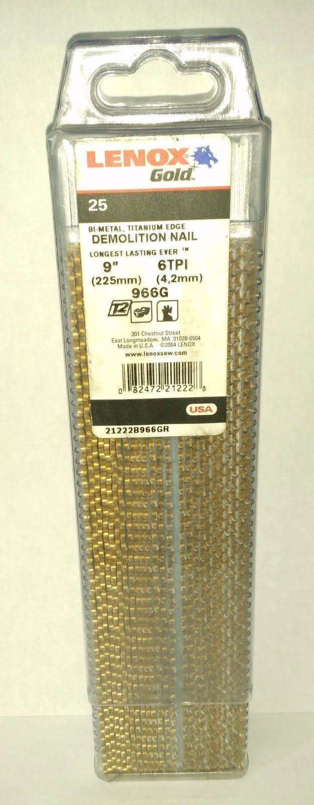9x22 6 TPI Demolition Reciprocating Saw Blade 25 Pack K39662