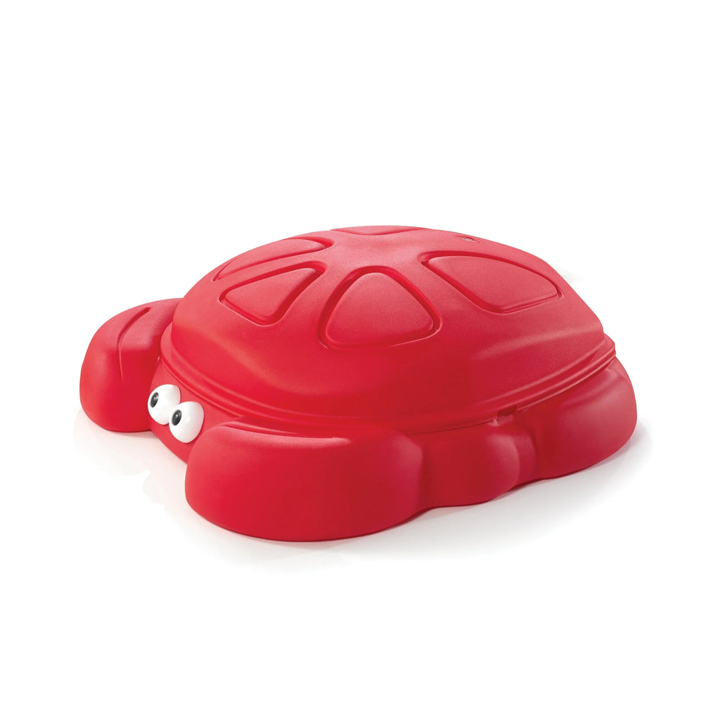 Red Plastic Outdoor Sandbox with Cover M7301