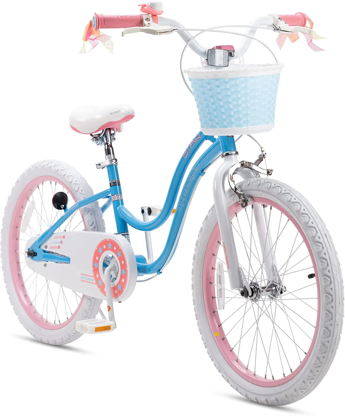 20 Inch Kids Bike with Kickstand Basket Blue I6186