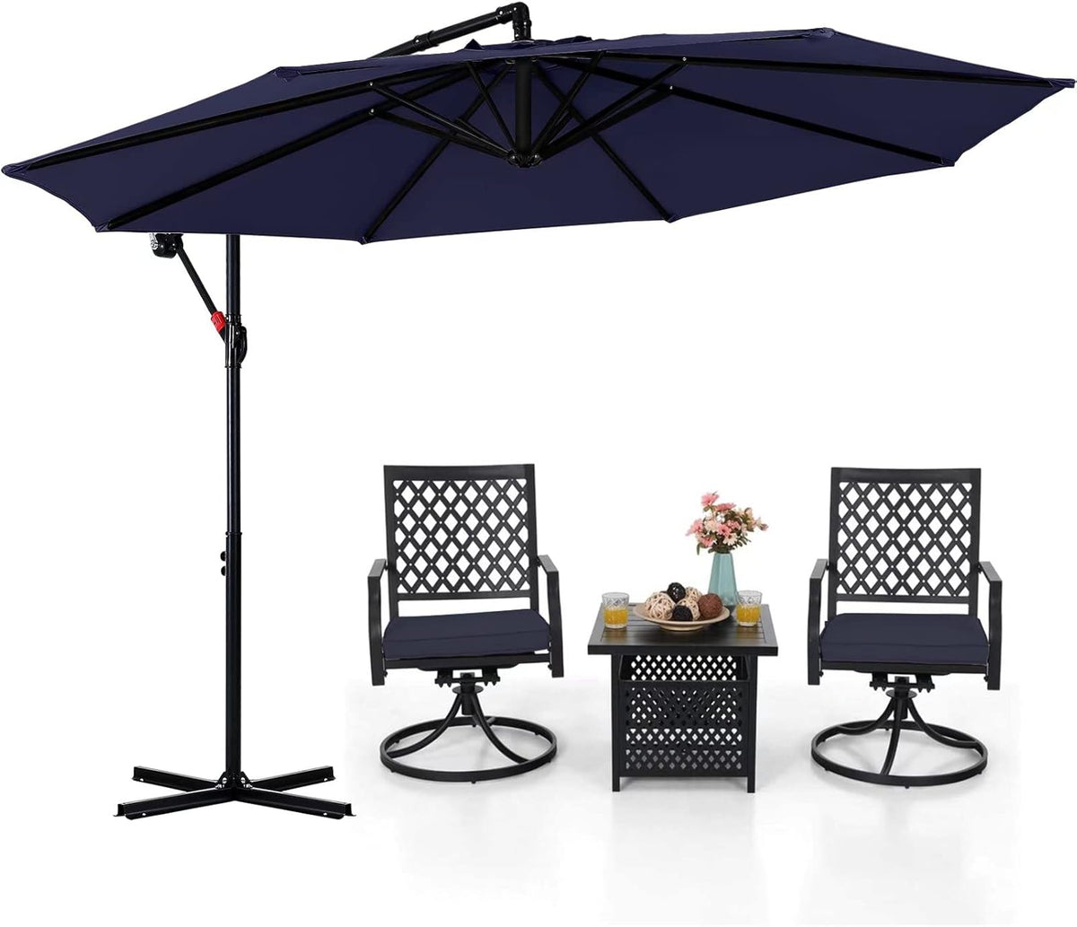 10FT Red Cantilever Patio Umbrella Q561