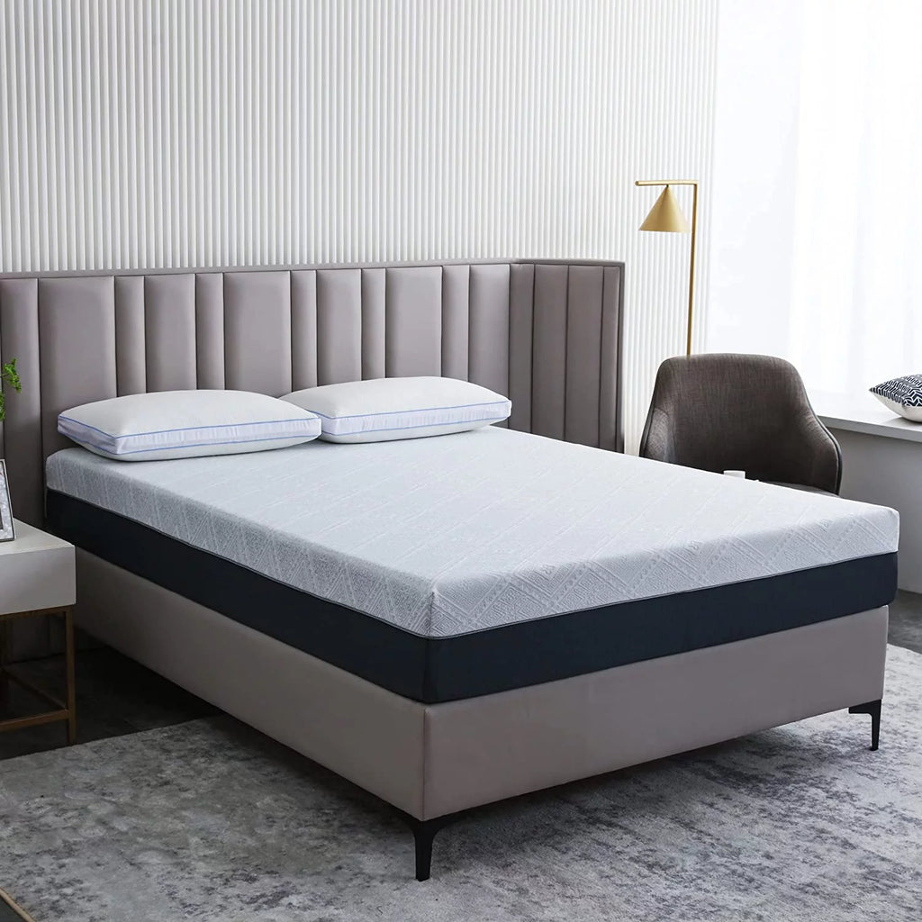 King 8 Inch Bamboo Charcoal Gel Memory Foam Mattress O7458
