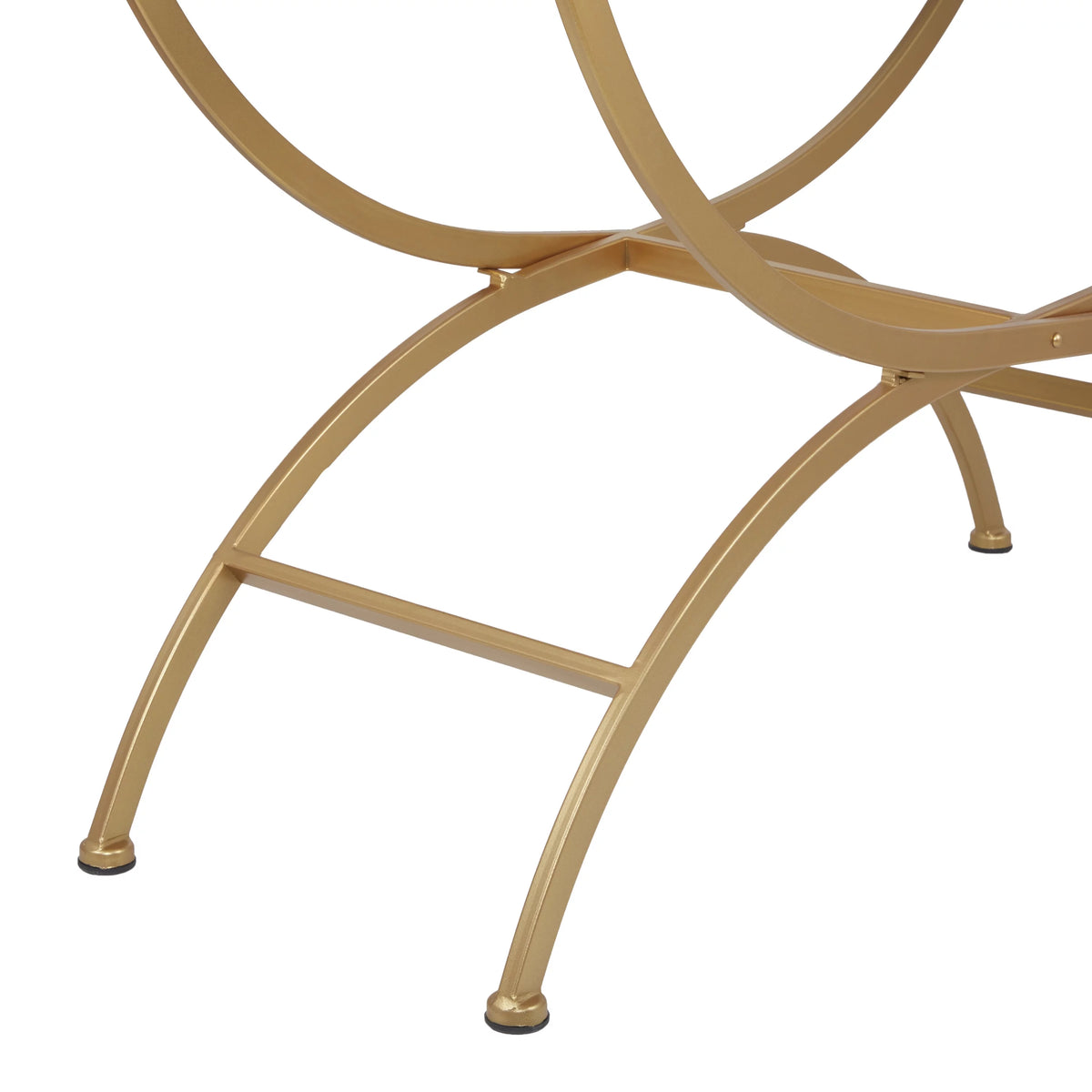 White Wood 2 Drawers Console Table with Arched Base Q501