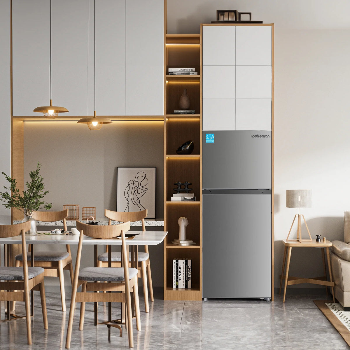 11.6 Cu.Ft. Double Door Fridge with Top Freezer O186