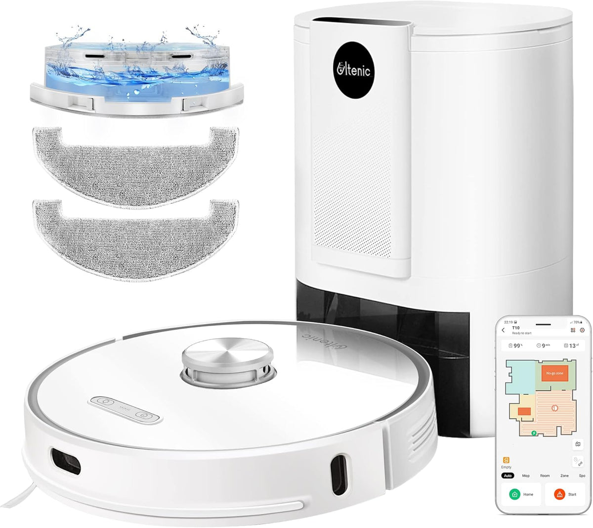 Robot Vacuum and Mop Combo Self Emptying 3000Pa Q299643