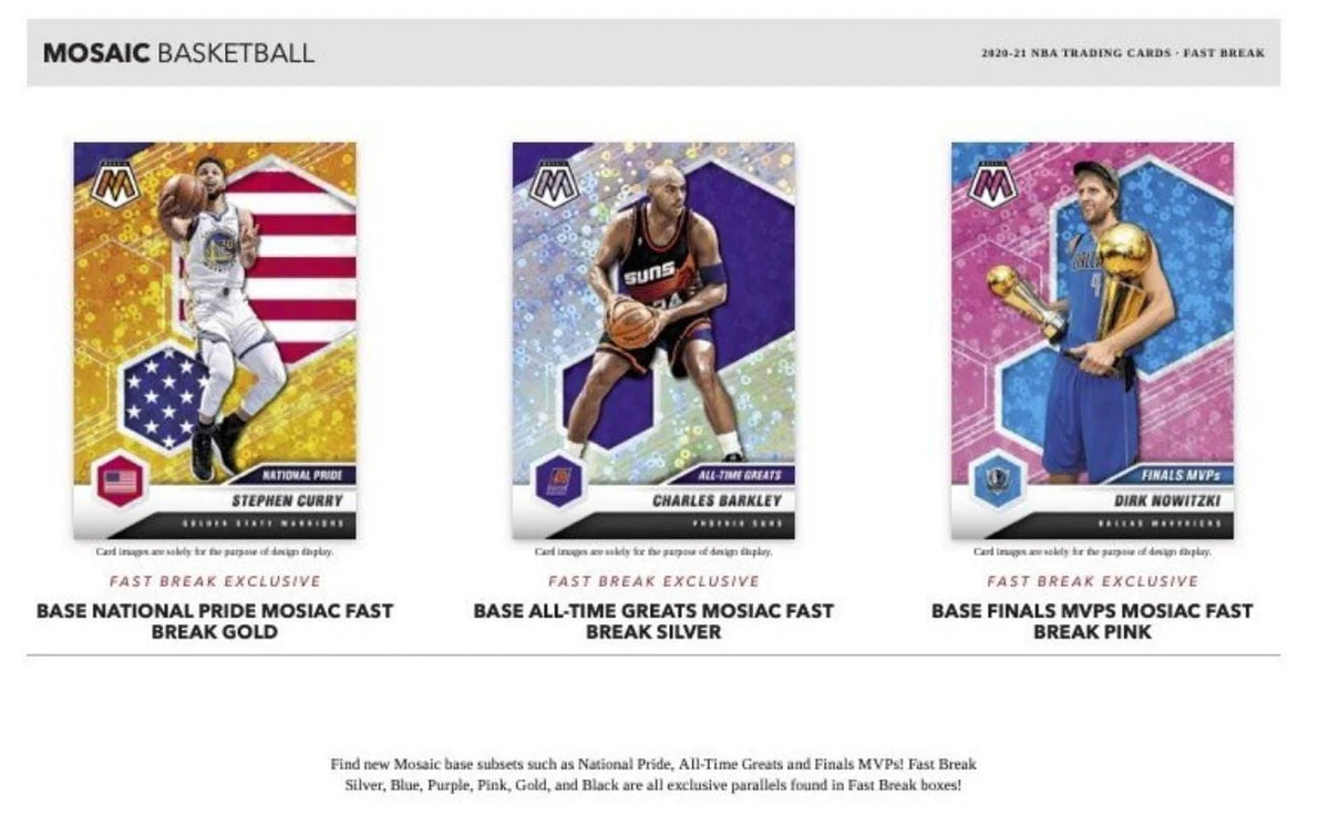 2020-21 Panini Mosaic Fast Break NBA Basketball Box I634