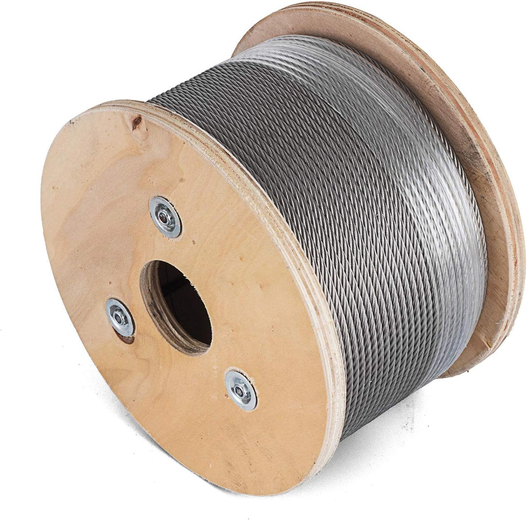 304 Stainless Steel Wire Rope 500ft 3/16 7x19 Cable S60477