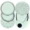18 PC Black Ceramic Table Set R47428