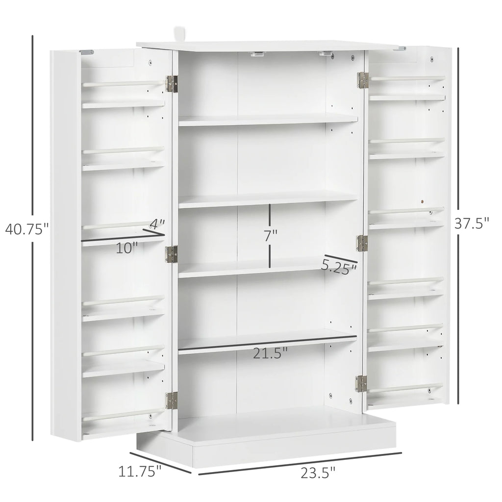 White 2 Door Storage Cabinet with Adjustable Shelves U3165
