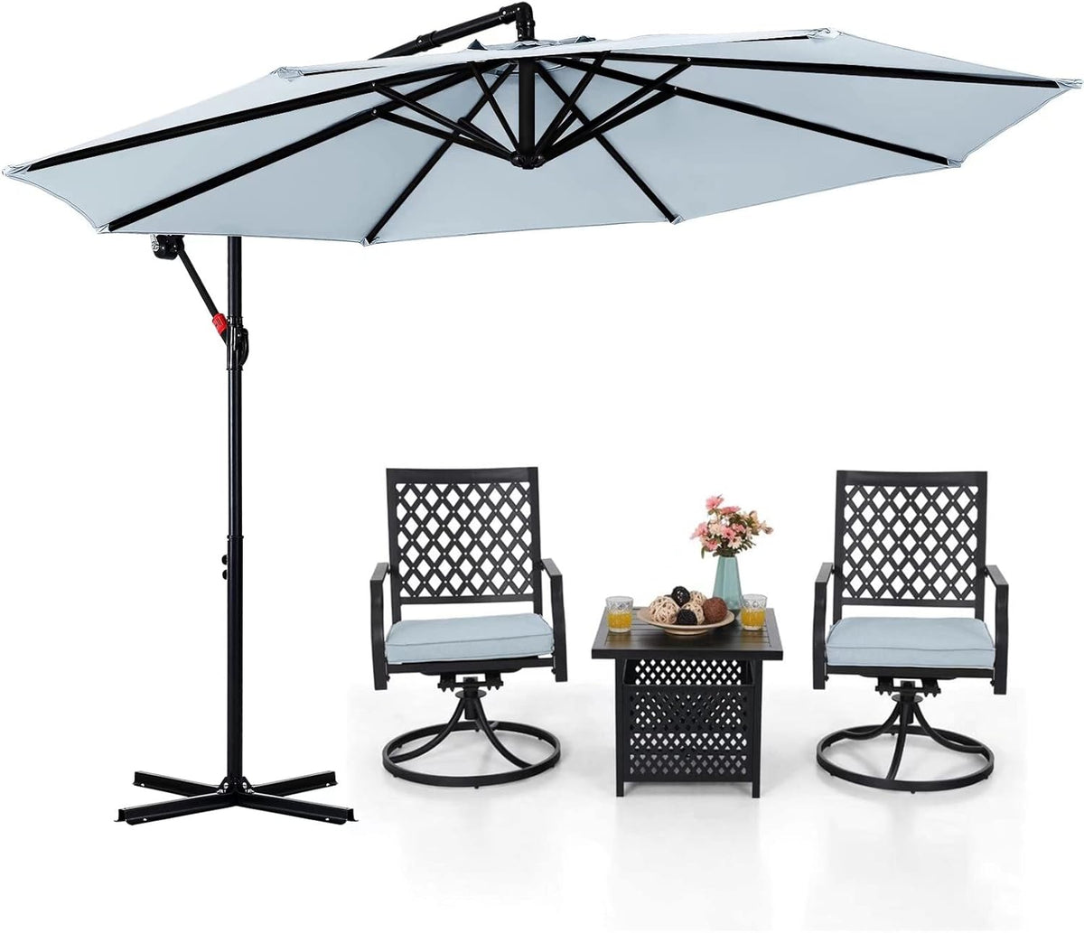 10FT Red Cantilever Patio Umbrella Q561