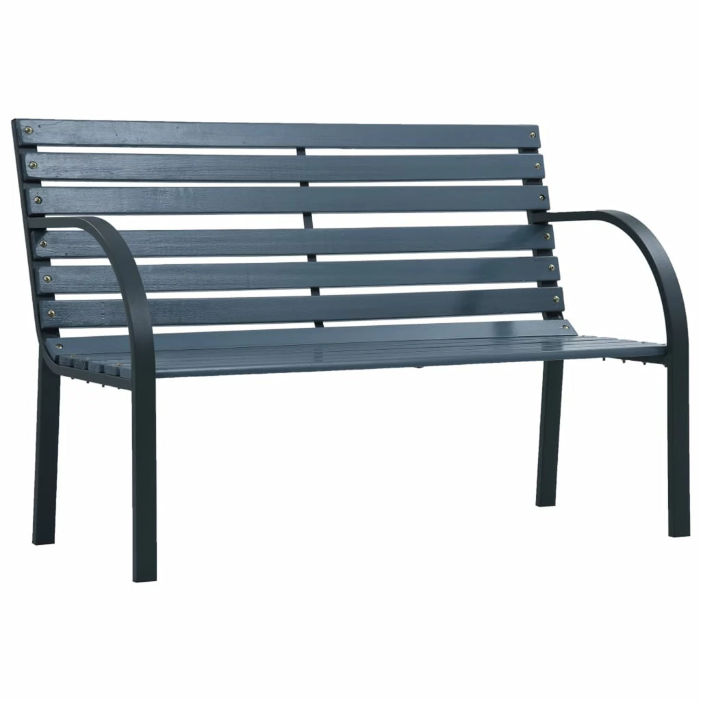 Gray Wood Slat Garden Bench W94803
