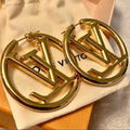Hoop Earrings Gold Metal T86894