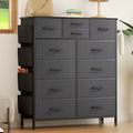 Rustic Brown 12 Drawer Fabric Dresser I313301