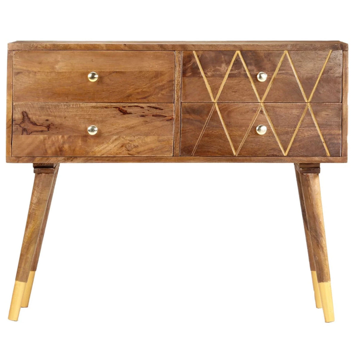 Mango Wood 4 Drawer Sideboard Storage Cabinet H95707