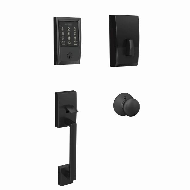 Black Single Cylinder Smart Deadbolt Q86996
