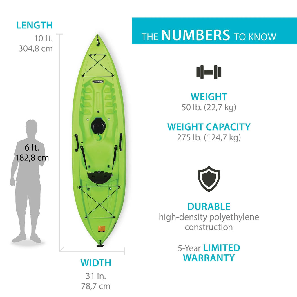 10 ft Sit-on-Top Kayak Lime Green V50065