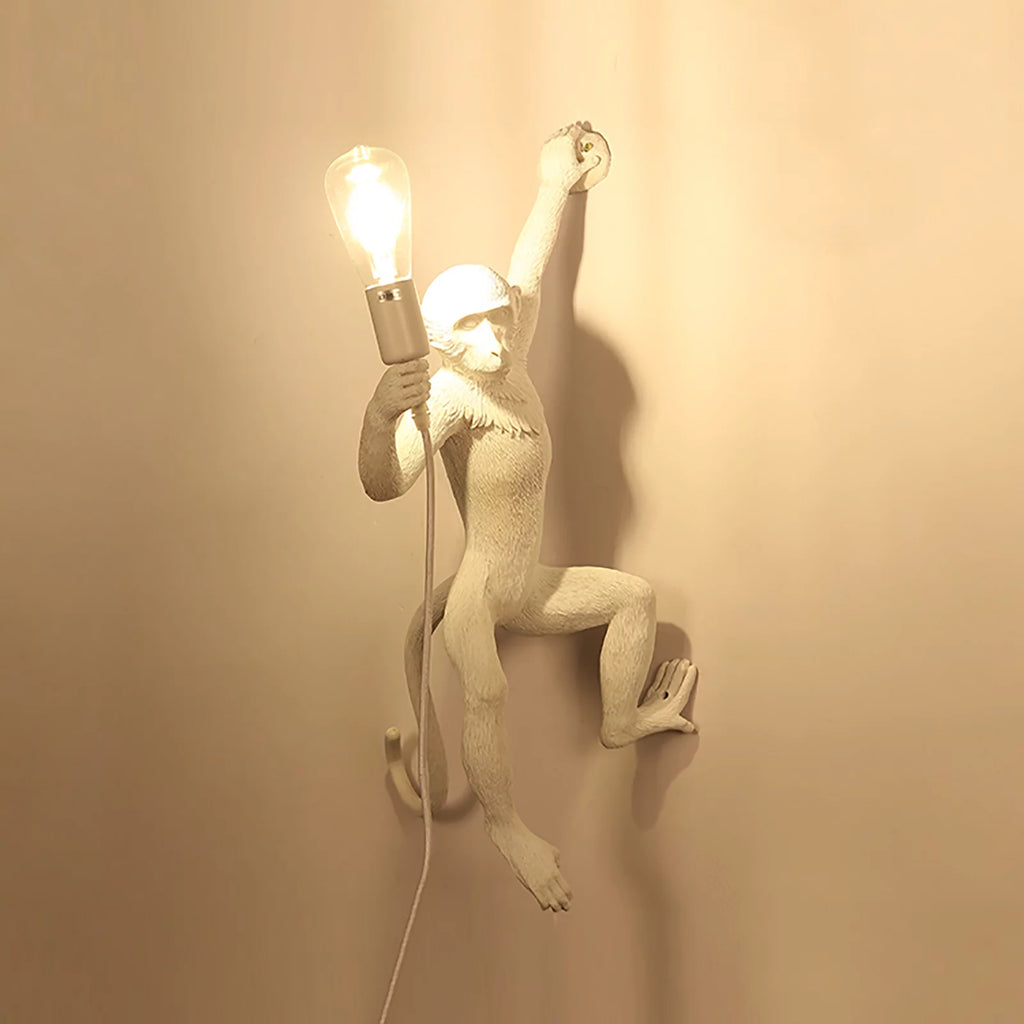 White Resin Plug in Wall Sconce Lamp T5152