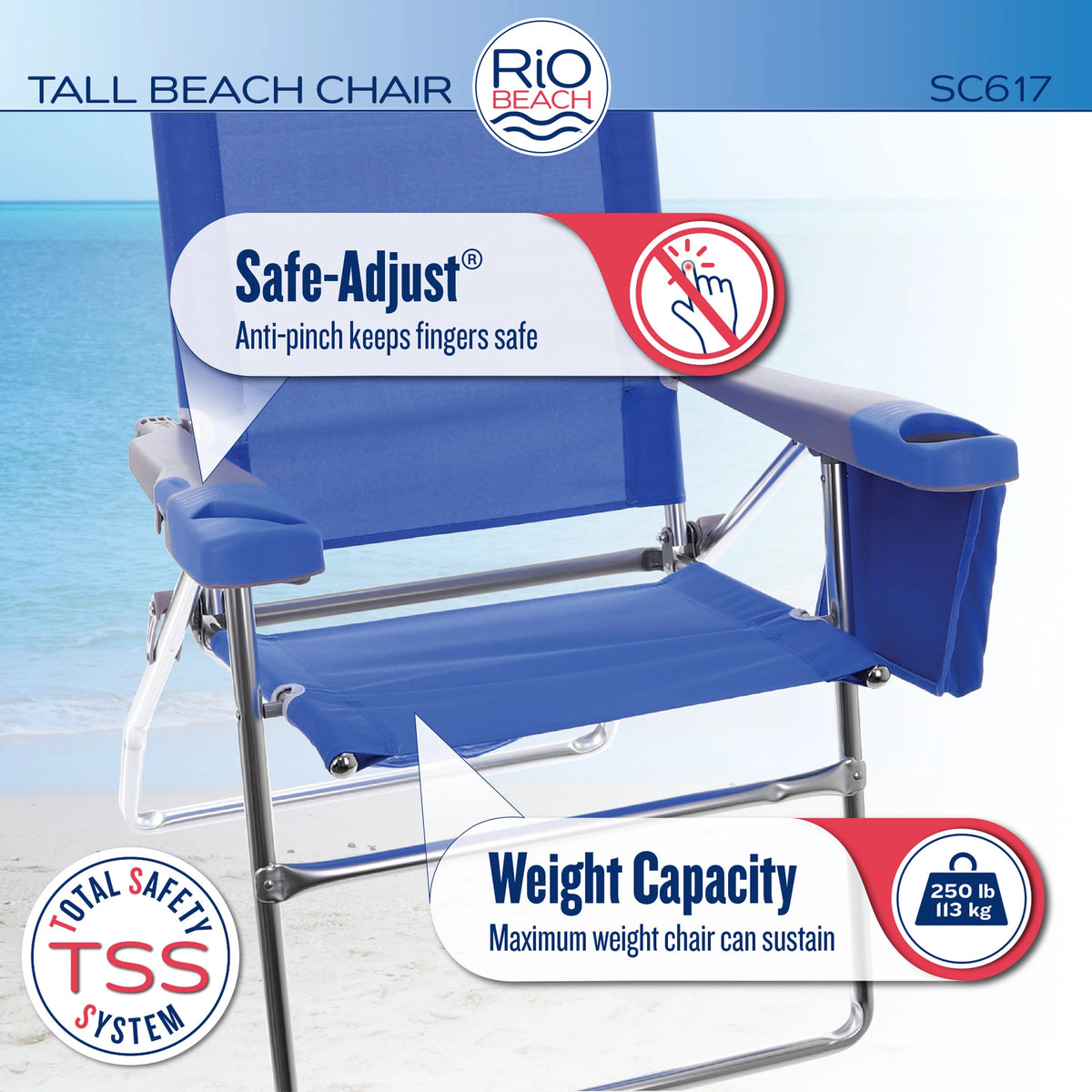 17 inch Tall Beach Chair K38676