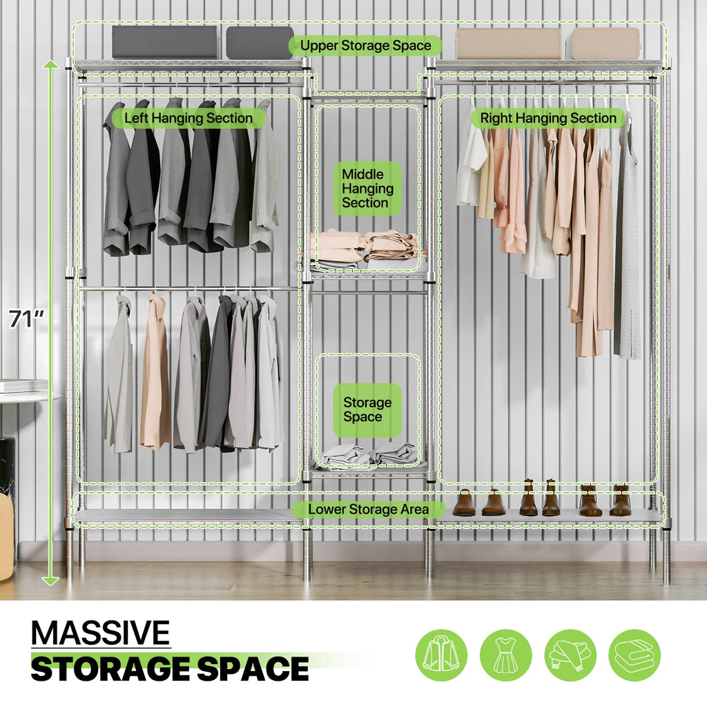 Carbon Steel Heavy Duty Garment Rack T35686