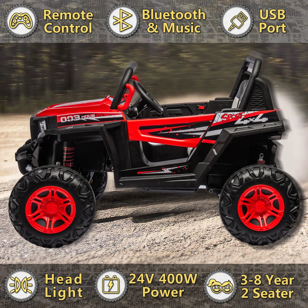 24V 2 Seater 4 Wheel Drive Ride on Truck with Remote Control P231
