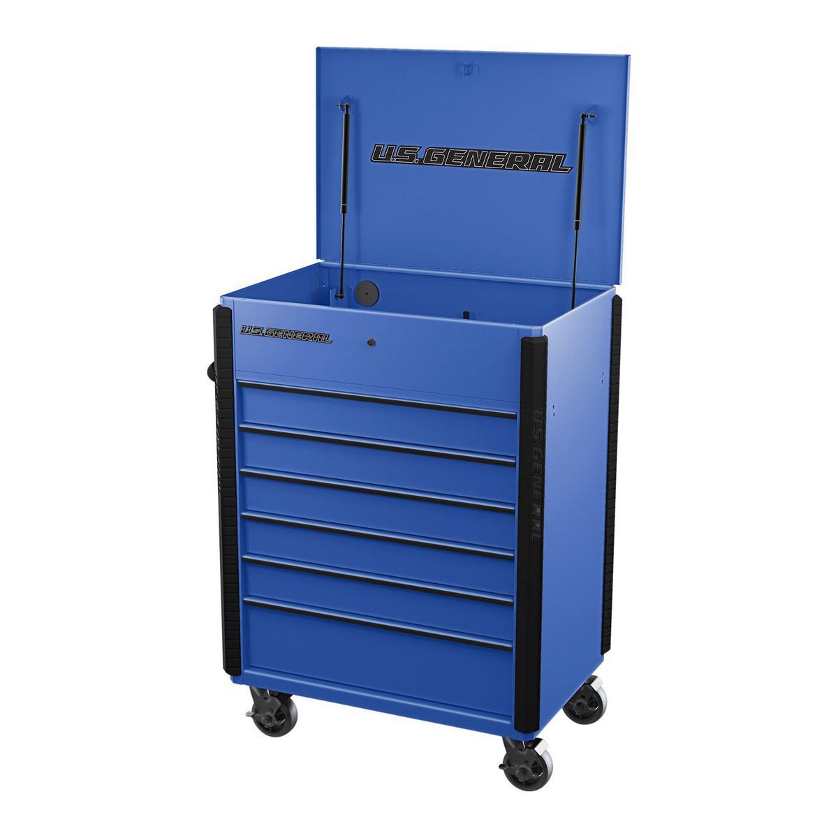 6 Drawer Slate Gray Service Cart N33565