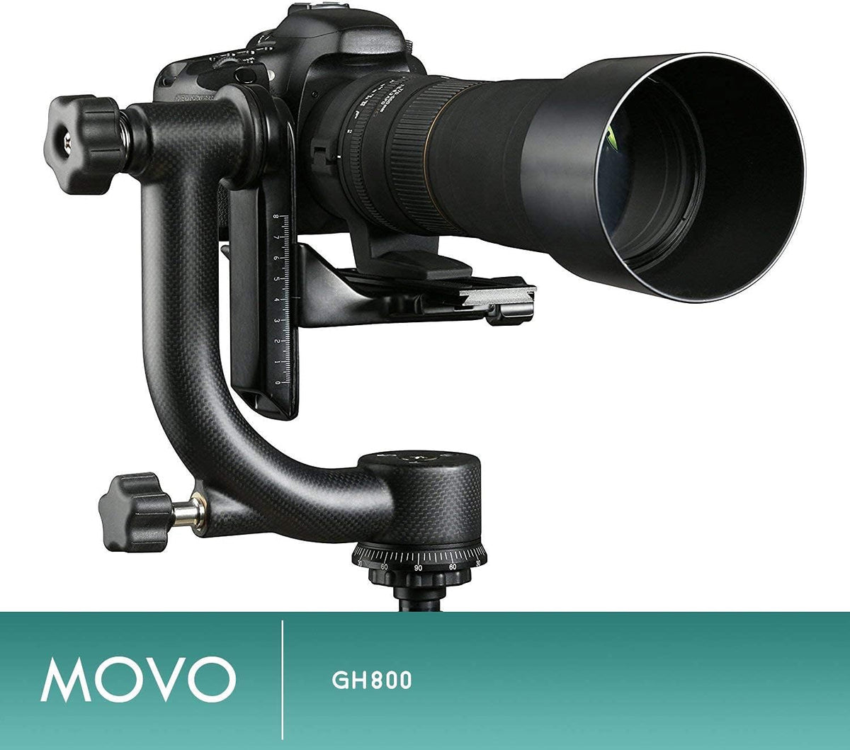 Carbon Fiber Gimbal Tripod Head with Arca-Swiss Quick-Release Plates O6026