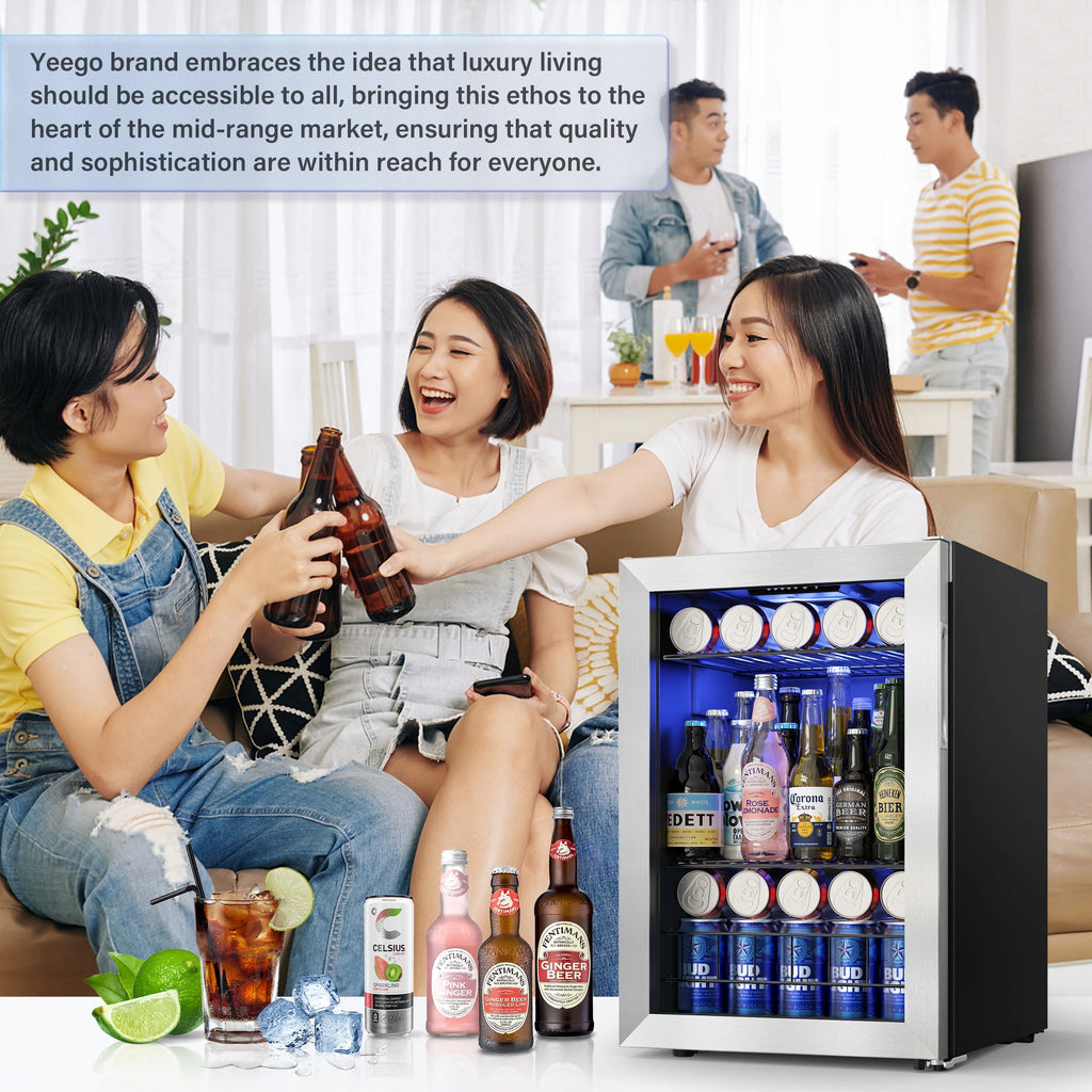 77-80 Can Mini Beverage Cooler with Glass Door F175481