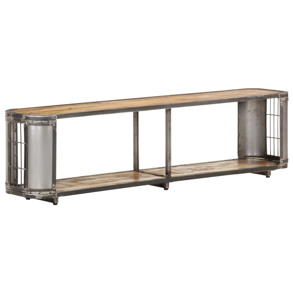 Solid Mango Wood TV Stand with Storage Shelf A7341