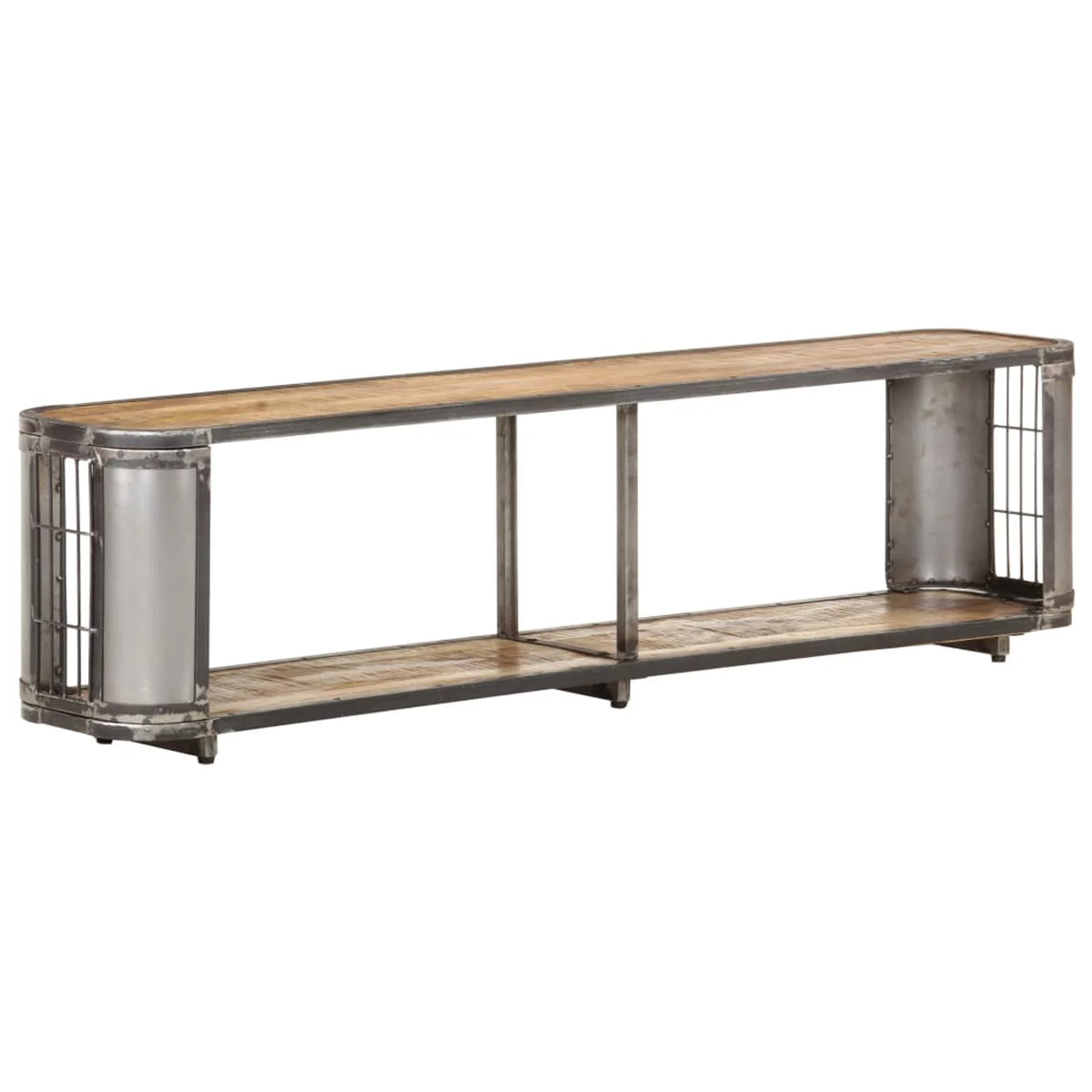 Solid Mango Wood TV Stand with Storage Shelf A7341