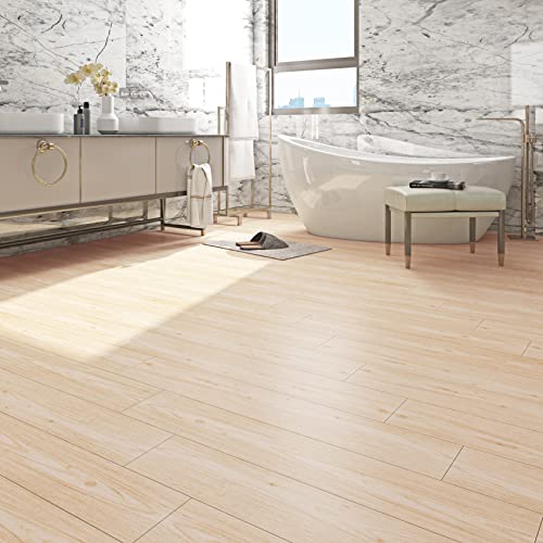 6"x36" 15 Sheets Peel and Stick Waterproof Wood Vinyl Floor Tile C9184