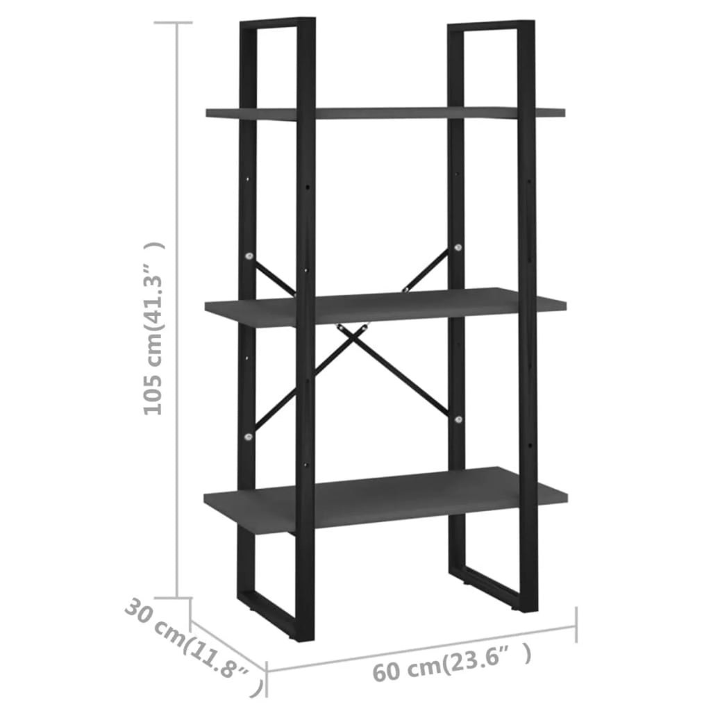 Storage Shelf Gray Engineered Wood L487