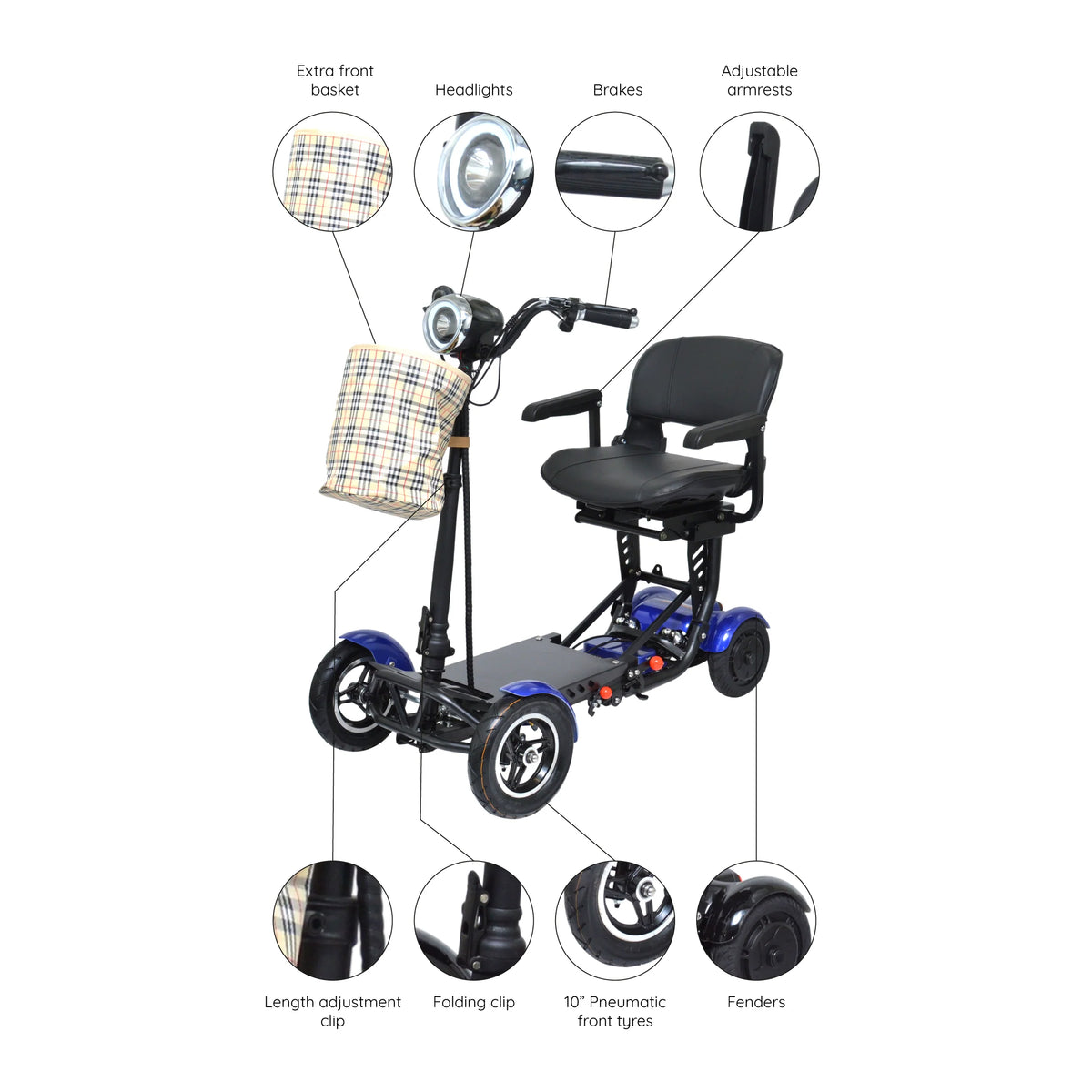 Electric Medical Scooter with Large Seat O7614