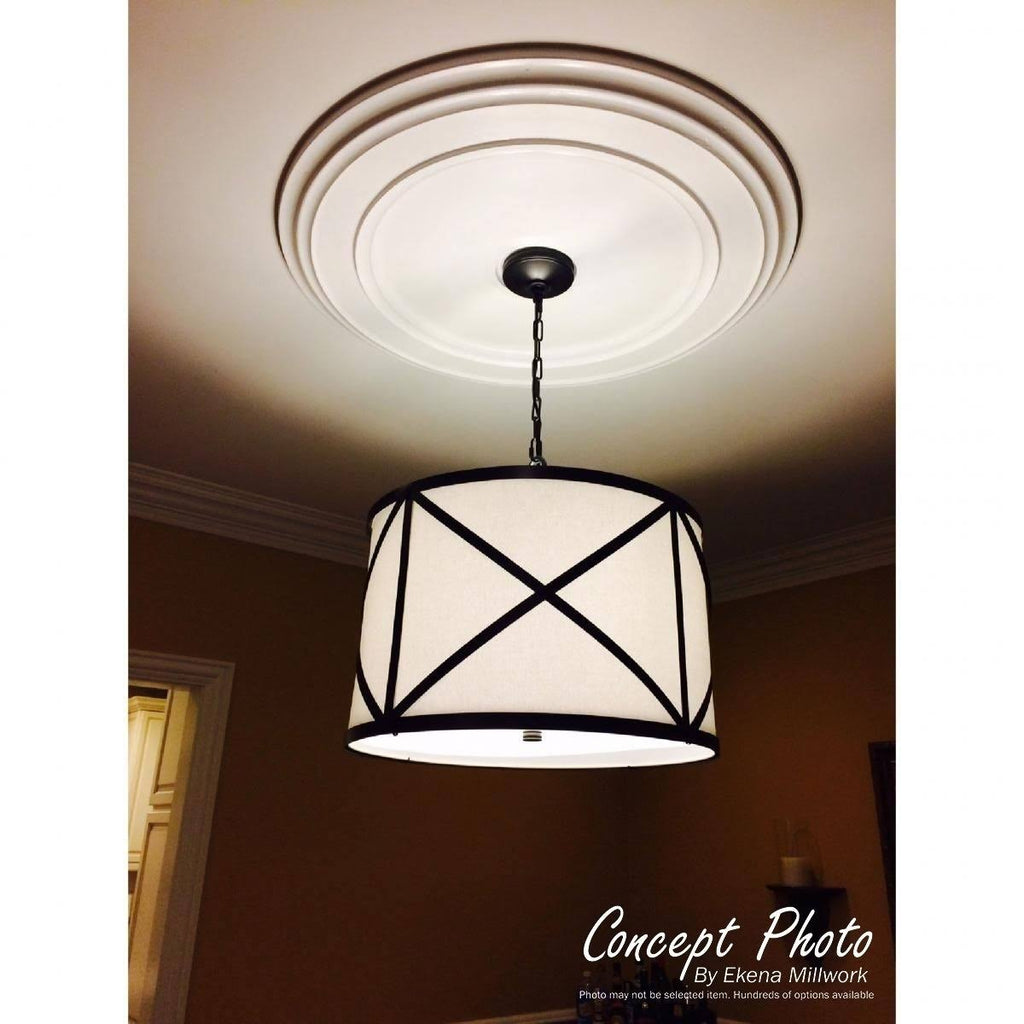 Hand-Painted Black Pearl Ceiling Medallion Y14137