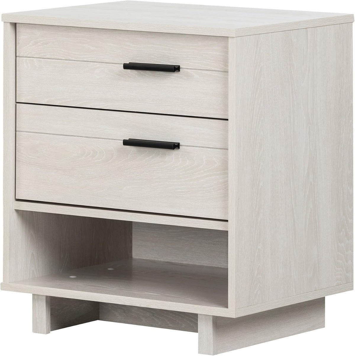 Gray Oak Nightstand with Cord Catcher R687751