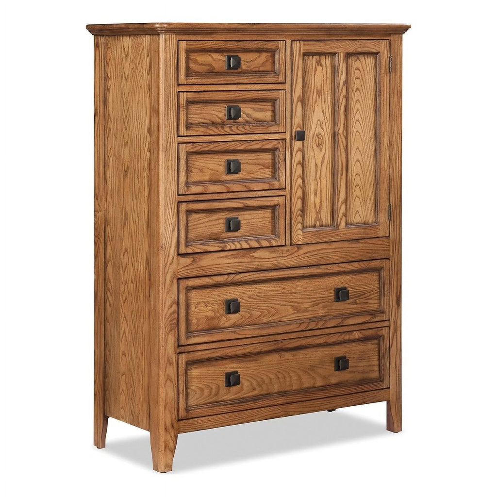 6 Drawer 1 Door Chest in Brushed Ash F7689