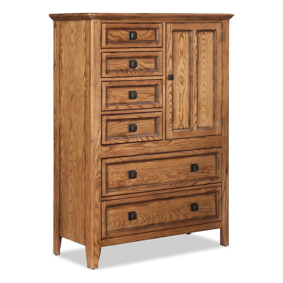 6 Drawer 1 Door Chest in Brushed Ash F7689