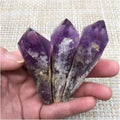 Natural Crystal Rough Specimen Amethyst Quartz Cluster Wand Point 3 Pieces C7529