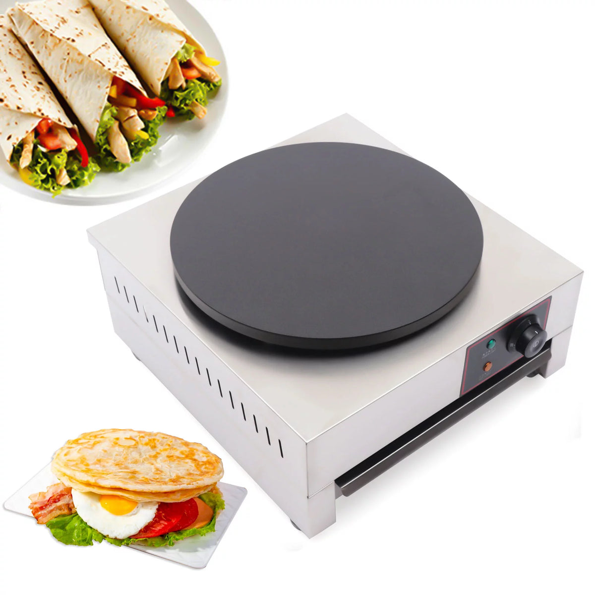 1.7KW Commercial Electric Crepe Maker Nonstick Griddle Z43317