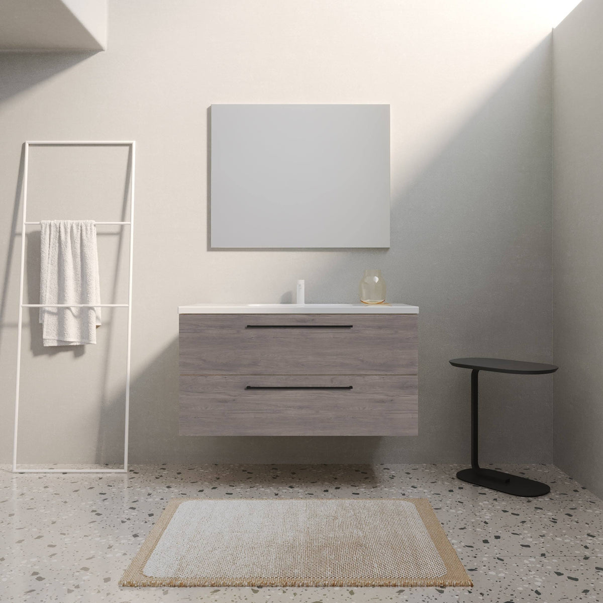 40x22 Oak Wood Bathroom Vanity Set with Sink A6942