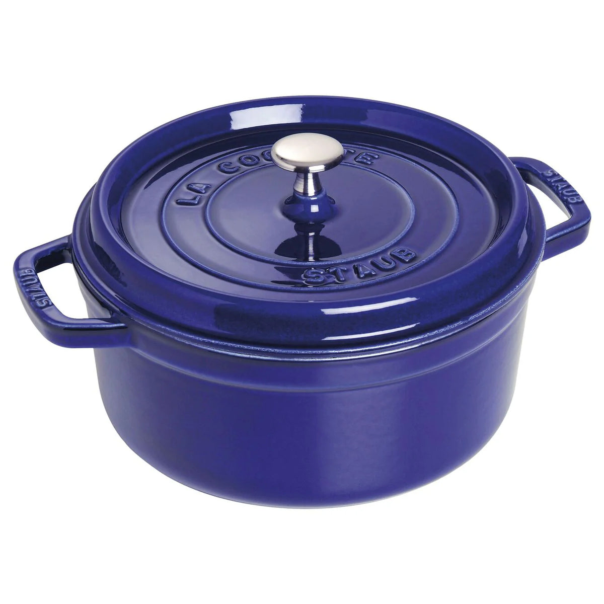 4 Qt. Cast Iron Round Dutch Oven in Dark Blue M8441