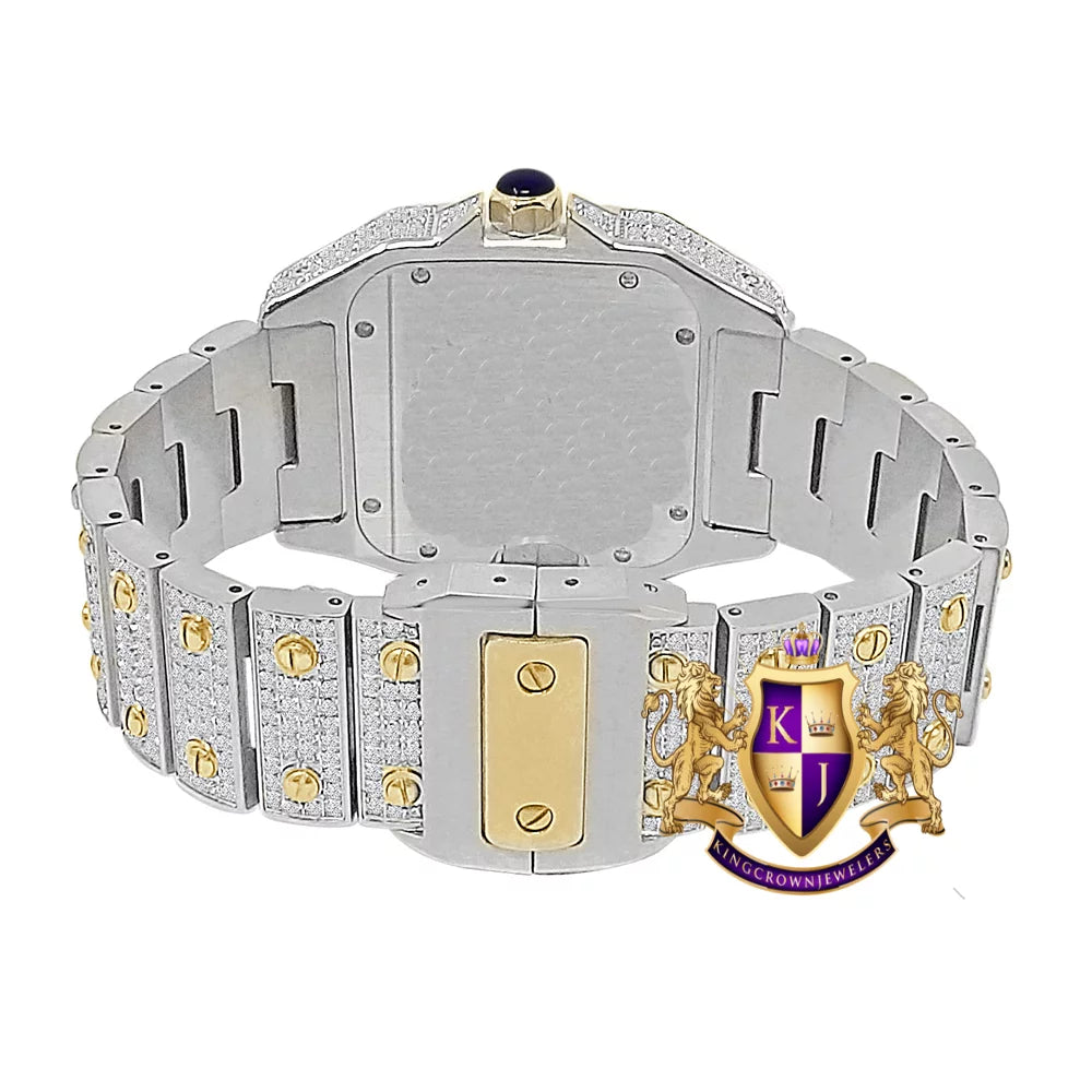 Stainless Steel Two Tone Gold Finish Automatic Movement Date Men's Watch W1533