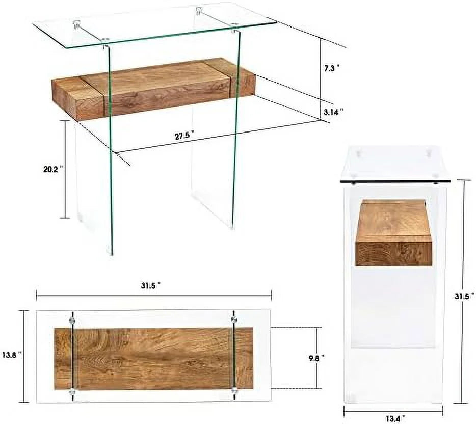 Narrow Glass Console Table D68630